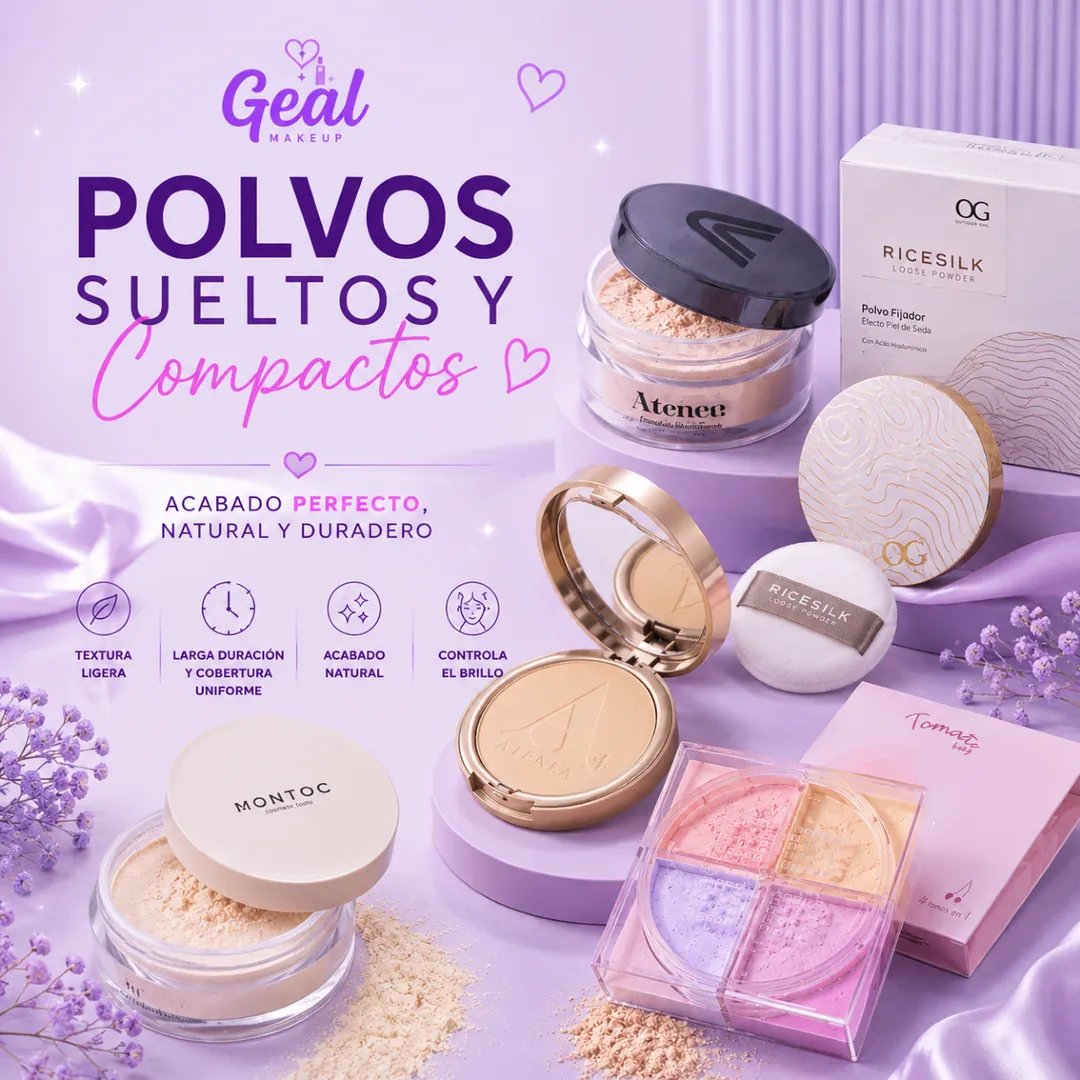 POLVOS SUELTOS Y COMPACTOS 💜