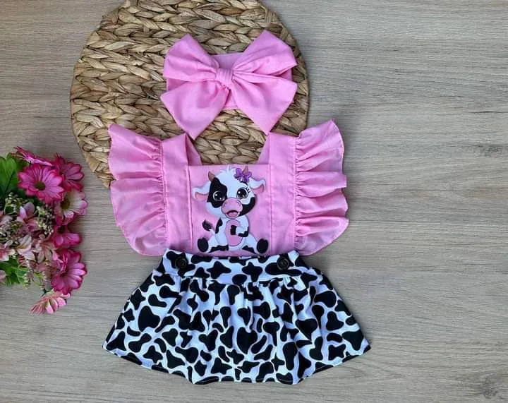 Asoleador en falda estampada con cubre pañal